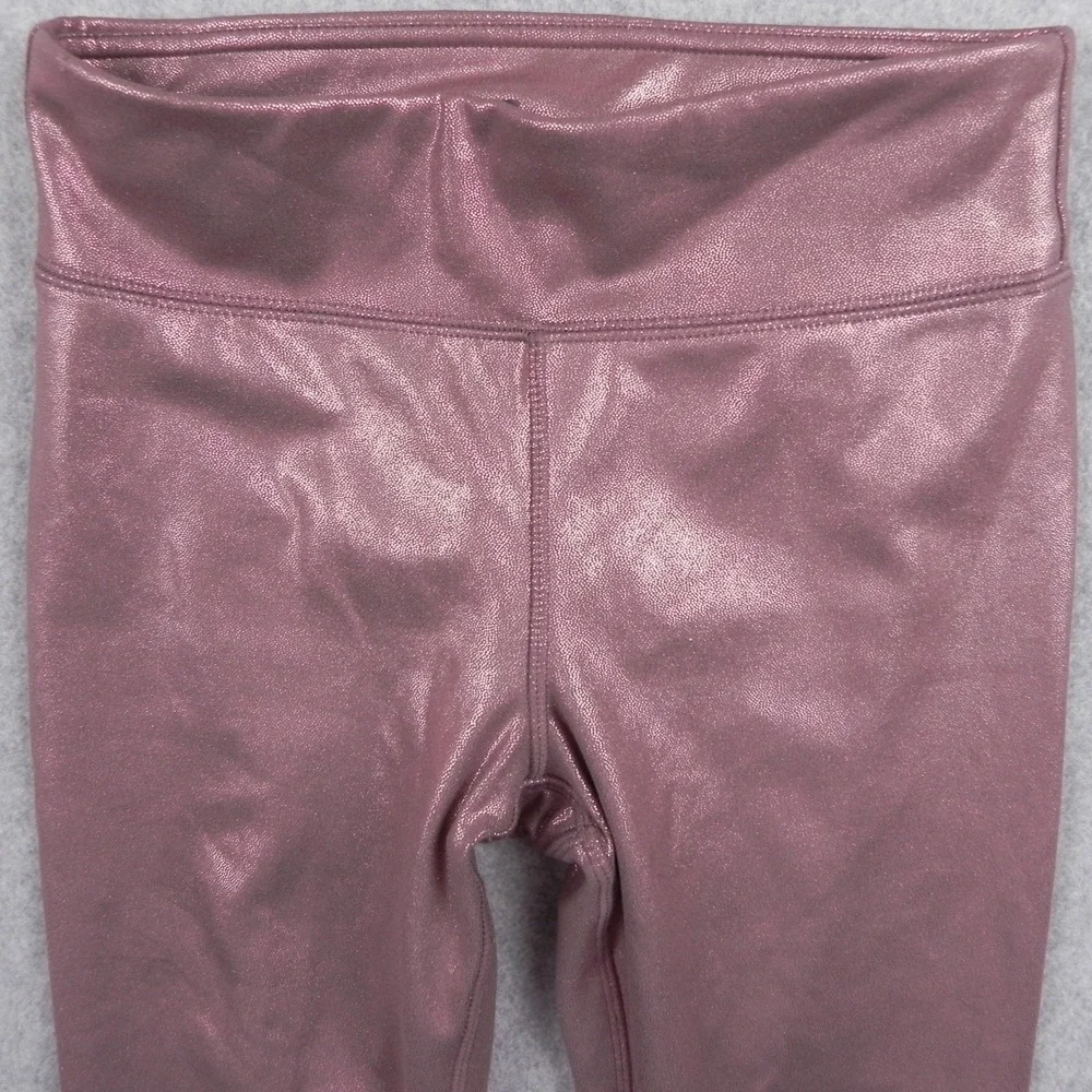 Gap Fit Leggings Girls Large Pull-On Yoga Pants Stretch Flex Pink Shimmer
